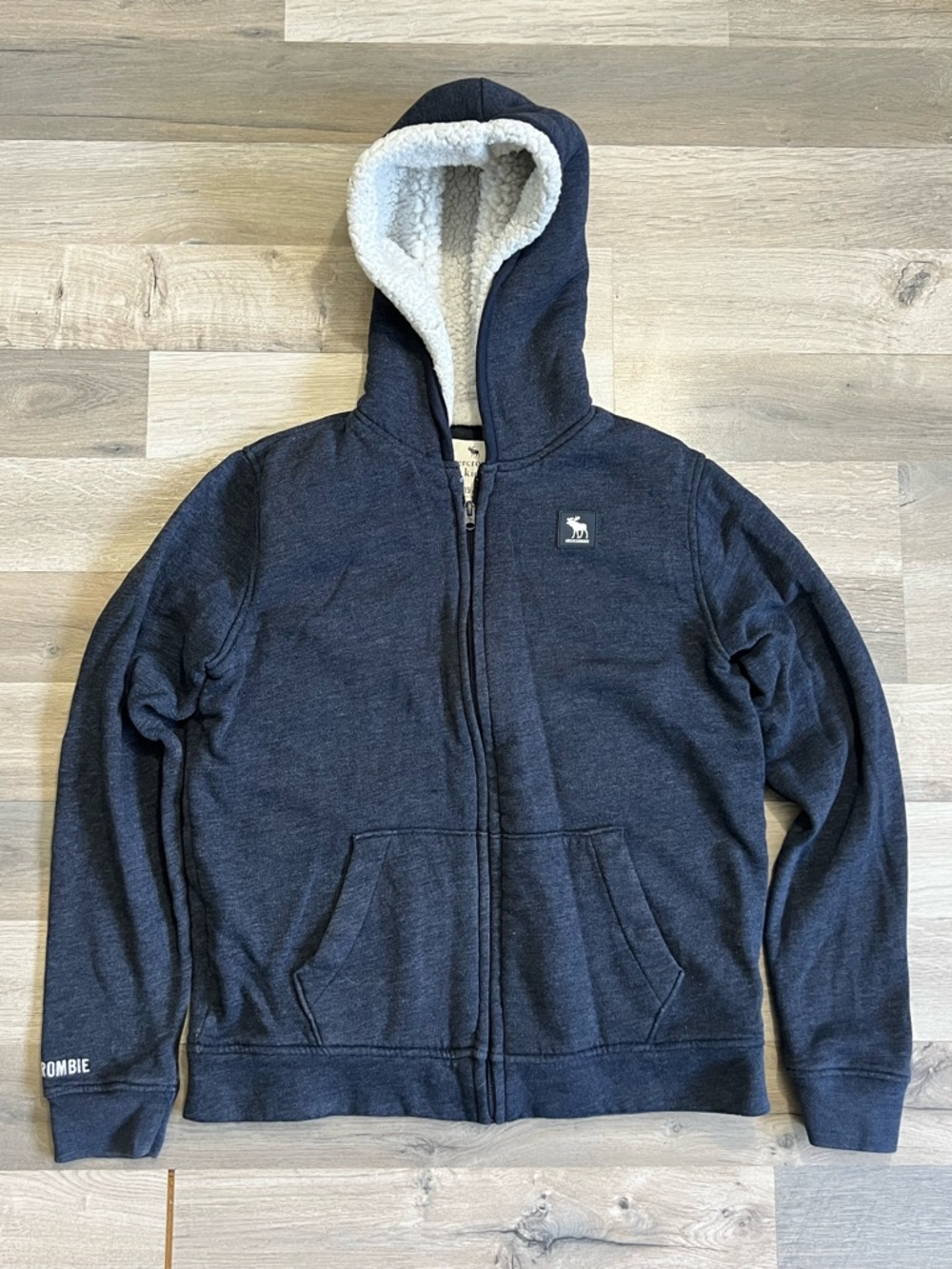 Abercrombie Kids Sherpa-Lined Zip-Up Hoodie
